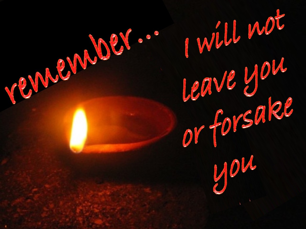 Joshua 1:5 I Will Not Leave You Nor Forsake You (red)